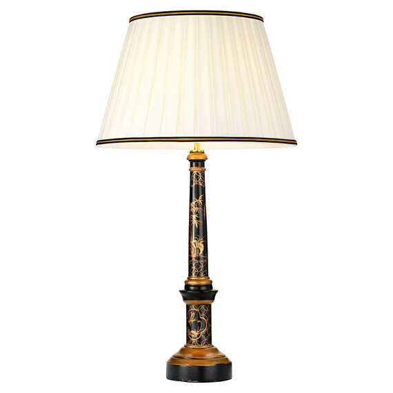 Настолна лампа Strasbourg 1xE27 Tall Empire Shade Black and GoldDesigner's Lightbox DL-STRASBOURG-TL | Osvetlenieto.bg