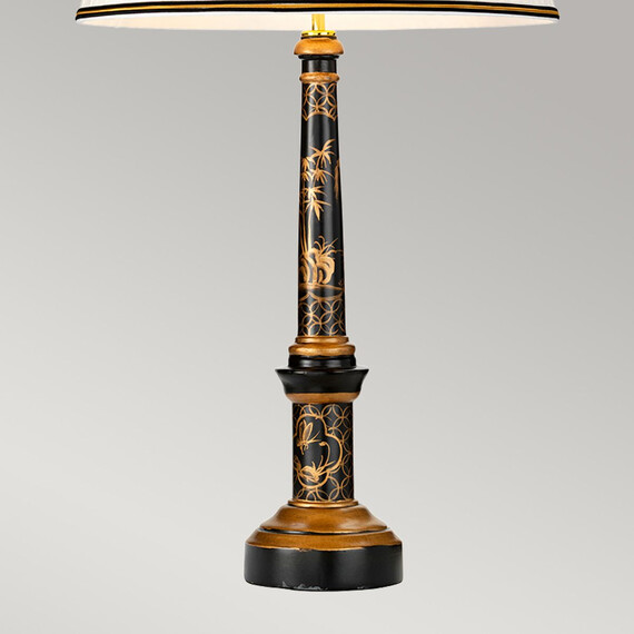 Настолна лампа Strasbourg 1xE27 Tall Empire Shade Black and GoldDesigner's Lightbox DL-STRASBOURG-TL | Osvetlenieto.bg