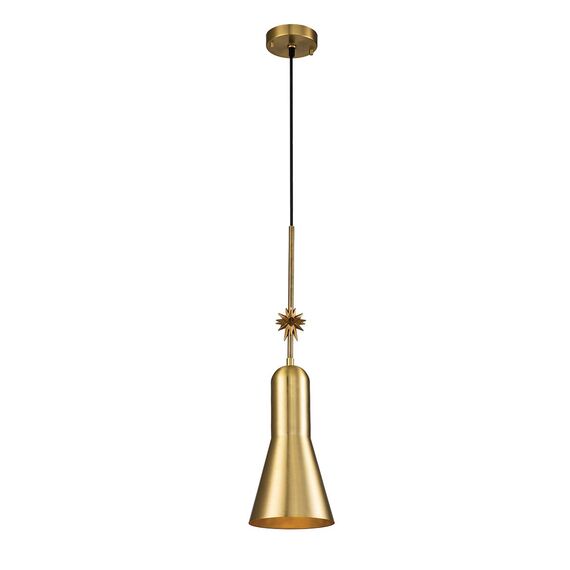 Пендел Etoile 1xE27 Medium Aged Brass and Gold Leaf Elstead Lighting ETOILE-P-M-AB | Osvetlenieto.bg