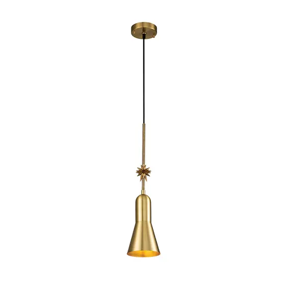 Пендел Etoile 1xE27 Small Aged Brass and Gold Leaf Elstead Lighting ETOILE-P-S-AB | Osvetlenieto.bg