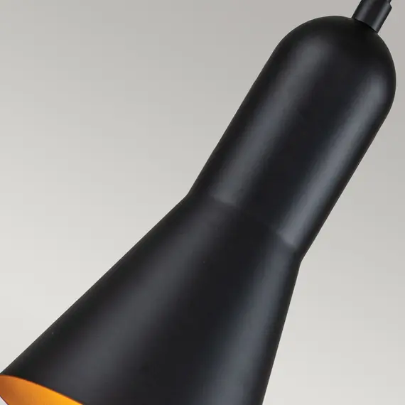 Пендел Etoile 1xE27 Small Matte Black and Gold Leaf Elstead Lighting ETOILE-P-S-MB | Osvetlenieto.bg