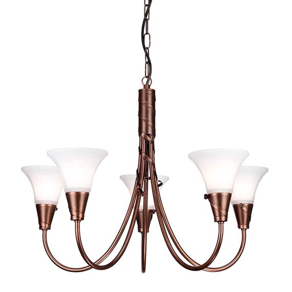 Полилей Emily 5xE14 Copper Patina Elstead Lighting EM5-COPPER | Osvetlenieto.bg