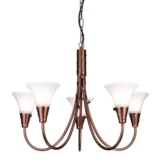 Полилей Emily 5xE14 Copper Patina Elstead Lighting EM5-COPPER | Osvetlenieto.bg