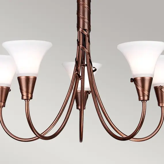 Полилей Emily 5xE14 Copper Patina Elstead Lighting EM5-COPPER | Osvetlenieto.bg