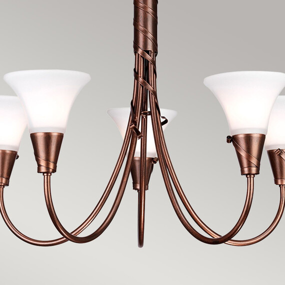 Полилей Emily 5xE14 Copper Patina Elstead Lighting EM5-COPPER | Osvetlenieto.bg