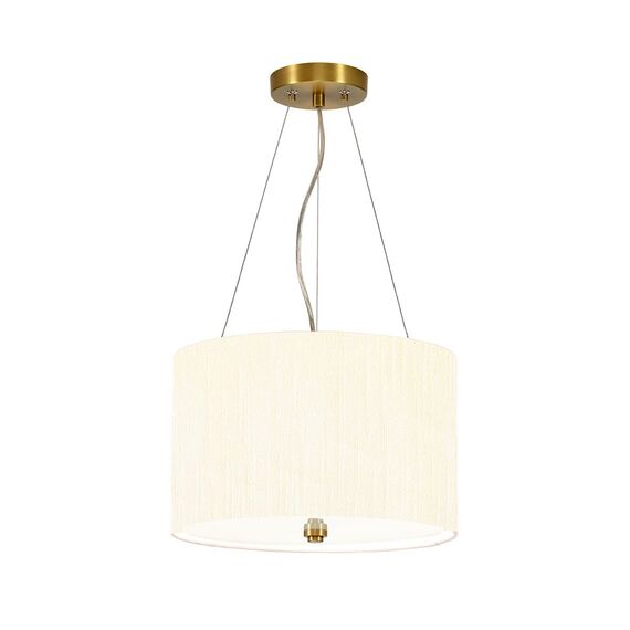 Полилей Pearce14 3xE27 Aged Brass Ceiling Pan Aged Brass Ivory Shade Designer's Lightbox DL-PEARCE14-3LT-IV-AB | Osvetlenieto.bg