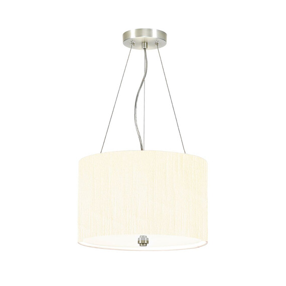 Полилей Pearce14 3xE27 Polished Chrome Ceiling Pan Polished Chrome Ivory Shade Designer's Lightbox DL-PEARCE14-3LT-IV-PC | Osvetlenieto.bg