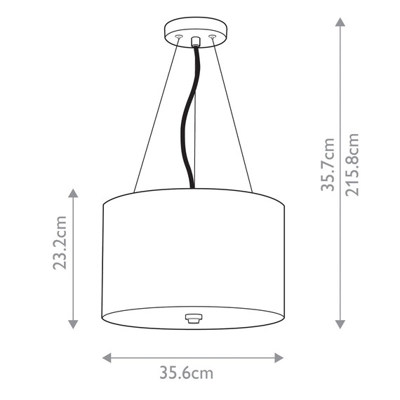 Полилей Pearce14 3xE27 Polished Chrome Ceiling Pan Polished Chrome Ivory Shade Designer's Lightbox DL-PEARCE14-3LT-IV-PC | Osvetlenieto.bg