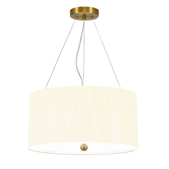 Полилей Pearce18 3xE27 Aged Brass Ceiling Pan Aged Brass Ivory Shade Designer's Lightbox DL-PEARCE18-3LT-IV-AB | Osvetlenieto.bg