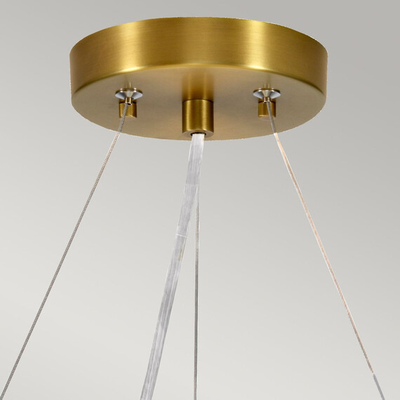 Полилей Pearce18 3xE27 Aged Brass Ceiling Pan Aged Brass Ivory Shade Designer's Lightbox DL-PEARCE18-3LT-IV-AB | Osvetlenieto.bg