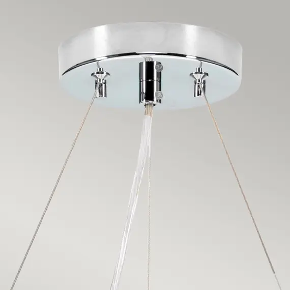 Полилей Pearce18 3xE27 Polished Chrome Ceiling Pan Polished Chrome Ivory Shade Designer's Lightbox DL-PEARCE18-3LT-IV-PC | Osvetlenieto.bg