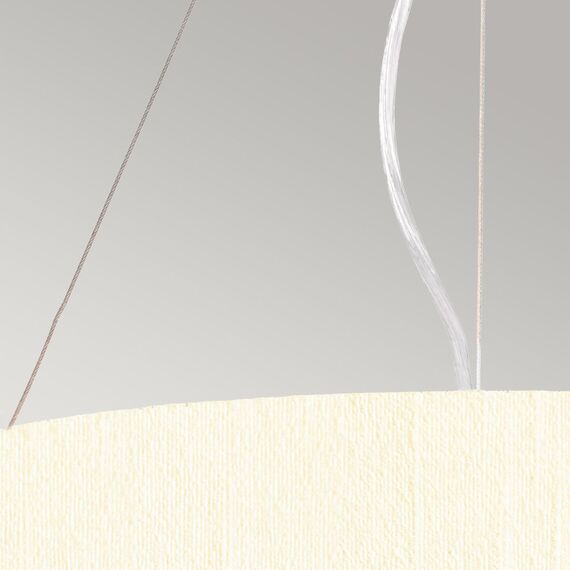 Полилей Pearce18 3xE27 Polished Chrome Ceiling Pan Polished Chrome Ivory Shade Designer's Lightbox DL-PEARCE18-3LT-IV-PC | Osvetlenieto.bg