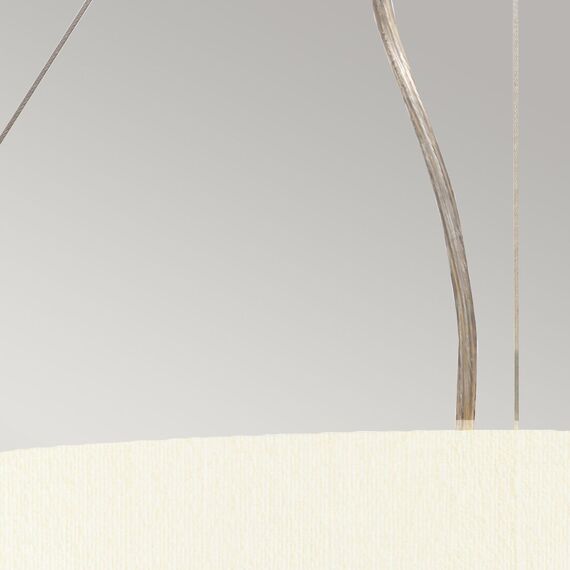 Полилей Pearce22 5xE27 Aged Brass Ceiling Pan Aged Brass Ivory Shade Designer's Lightbox DL-PEARCE22-5LT-IV-AB | Osvetlenieto.bg