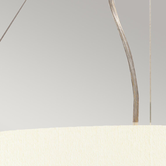 Полилей Pearce22 5xE27 Aged Brass Ceiling Pan Aged Brass Ivory Shade Designer's Lightbox DL-PEARCE22-5LT-IV-AB | Osvetlenieto.bg