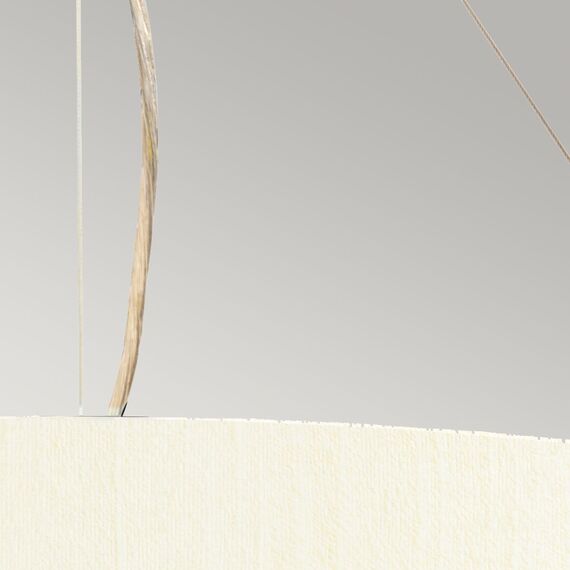 Полилей Pearce22 5xE27 Polished Chrome Ceiling Pan Polished Chrome Ivory Shade Designer's Lightbox DL-PEARCE22-5LT-IV-PC | Osvetlenieto.bg