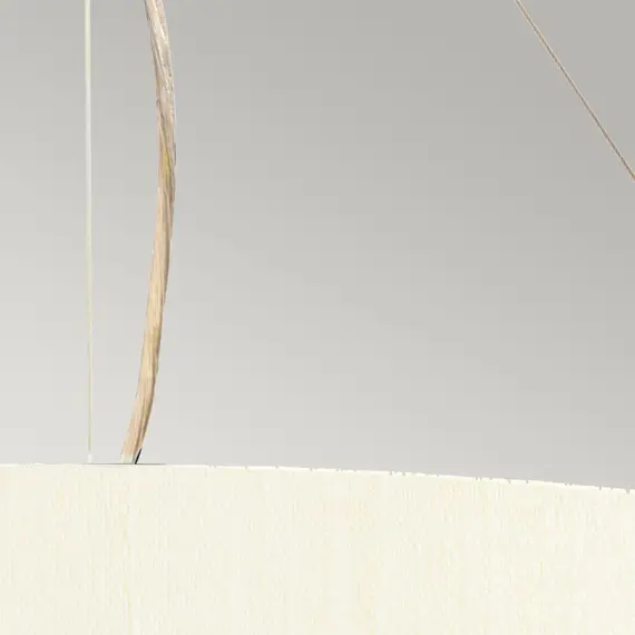 Полилей Pearce22 5xE27 Polished Chrome Ceiling Pan Polished Chrome Ivory Shade Designer's Lightbox DL-PEARCE22-5LT-IV-PC | Osvetlenieto.bg