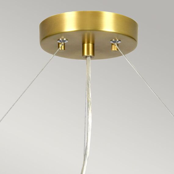 Полилей Pearce26 5xE27 Aged Brass Ceiling Pan Aged Brass Ivory Shade Designer's Lightbox DL-PEARCE26-5LT-IV-AB | Osvetlenieto.bg