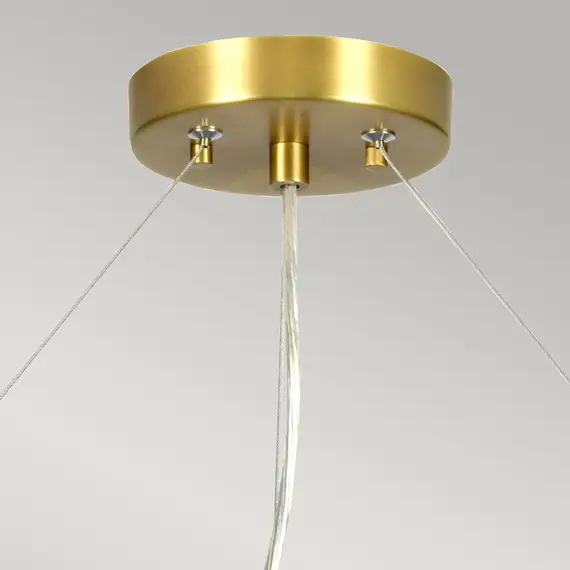 Полилей Pearce26 5xE27 Aged Brass Ceiling Pan Aged Brass Ivory Shade Designer's Lightbox DL-PEARCE26-5LT-IV-AB | Osvetlenieto.bg