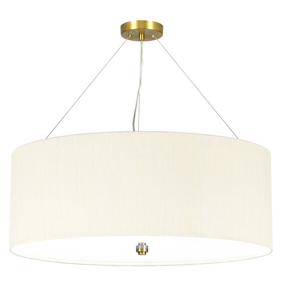 Полилей Pearce26 5xE27 Aged Brass Ceiling Pan Aged Brass Ivory Shade Designer's Lightbox DL-PEARCE26-5LT-IV-AB | Osvetlenieto.bg