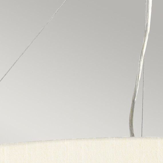 Полилей Pearce26 5xE27 Aged Brass Ceiling Pan Aged Brass Ivory Shade Designer's Lightbox DL-PEARCE26-5LT-IV-AB | Osvetlenieto.bg