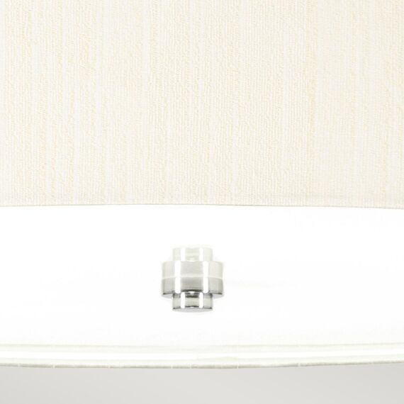 Полилей Pearce26 5xE27 Polished Chrome Ceiling Pan Polished Chrome Ivory Shade Designer's Lightbox DL-PEARCE26-5LT-IV-PC | Osvetlenieto.bg