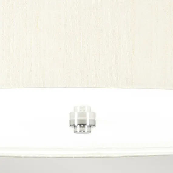 Полилей Pearce26 5xE27 Polished Chrome Ceiling Pan Polished Chrome Ivory Shade Designer's Lightbox DL-PEARCE26-5LT-IV-PC | Osvetlenieto.bg