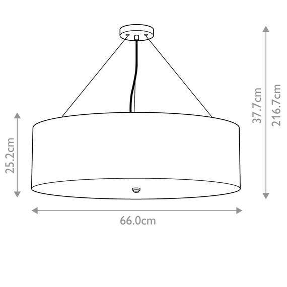 Полилей Pearce26 5xE27 Polished Chrome Ceiling Pan Polished Chrome Ivory Shade Designer's Lightbox DL-PEARCE26-5LT-IV-PC | Osvetlenieto.bg