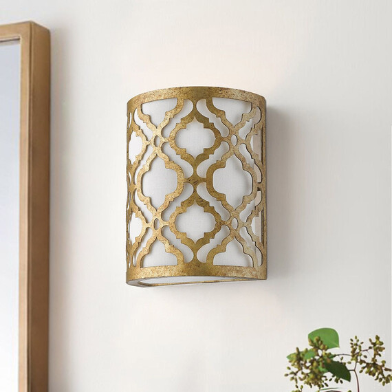 Аплик Arabella 1xE27 Gilded Nola Distressed Gold Ivory Shade Gilded Nola GN-ARABELLA1 | Osvetlenieto.bg