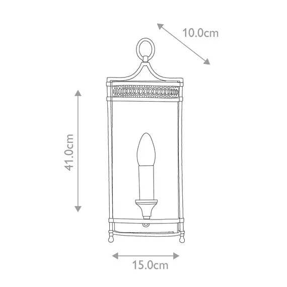 Аплик Guildhall 1xE14 Polished Nickel Elstead Lighting GH-WB-PN | Osvetlenieto.bg