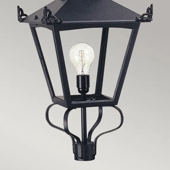 Градински стълб Grampian 1xE27 Lamp Head Only Black Elstead Lighting GL1-BLACK | Osvetlenieto.bg