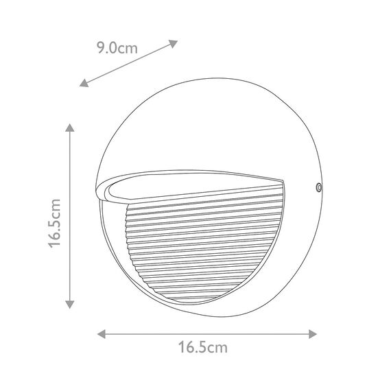 LED Външен аплик Freyr Round Graphite Elstead Lighting FREYR-R | Osvetlenieto.bg LED Външен аплик Freyr Round Graphite Elstead Lighting FREYR-R | Osvetlenieto.bg