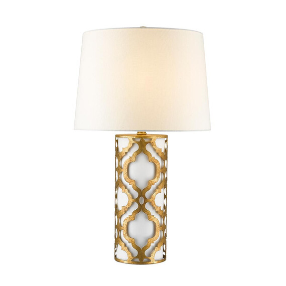 Настолна лампа Arabella 1xE27 Gilded Nola Distressed Gold Ivory Shade Gilded Nola GN-ARABELLA-TL-G | Osvetlenieto.bg