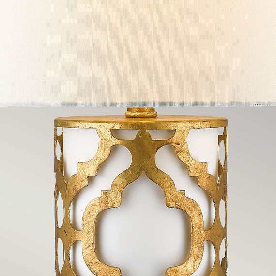 Настолна лампа Arabella 1xE27 Gilded Nola Distressed Gold Ivory Shade Gilded Nola GN-ARABELLA-TL-G | Osvetlenieto.bg