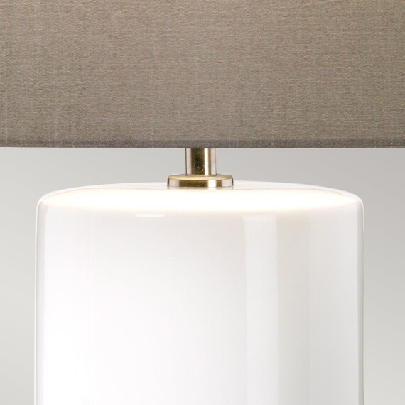 Настолна лампа Fulwell 1xE27 White Gloss and Matt Grey Dark Grey Shade Elstead Lighting FULWELL-TL | Osvetlenieto.bg
