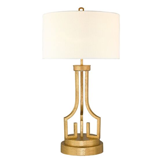 Настолна лампа Lemuria 1xE27 Gilded Nola Distressed Gold Ivory Shade Gilded Nola GN-LEMURIA-TL | Osvetlenieto.bg