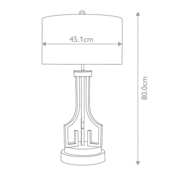 Настолна лампа Lemuria 1xE27 Gilded Nola Distressed Gold Ivory Shade Gilded Nola GN-LEMURIA-TL | Osvetlenieto.bg