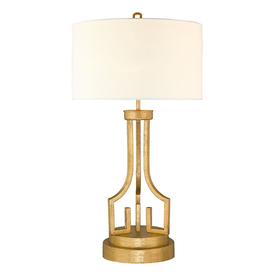 Настолна лампа Lemuria 1xE27 Gilded Nola Distressed Gold Ivory Shade Gilded Nola GN-LEMURIA-TL | Osvetlenieto.bg
