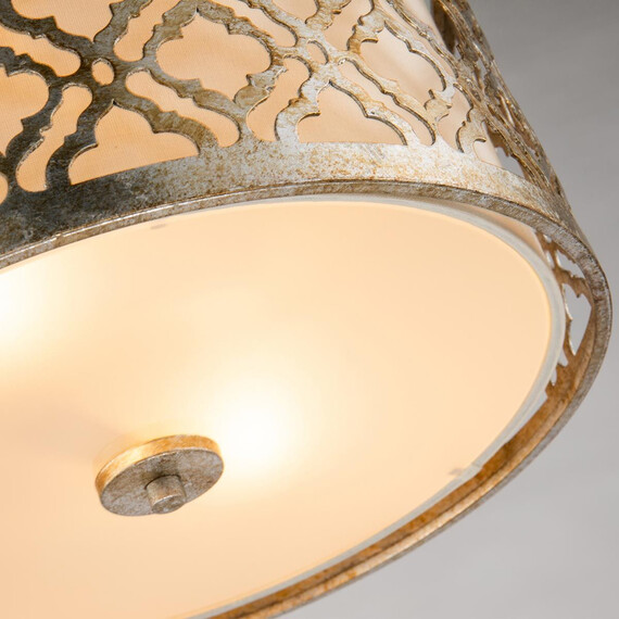 Плафон Arabella 2xE27 Gilded Nola Distressed Gold Ivory Shade Gilded Nola GN-ARABELLA-F | Osvetlenieto.bg