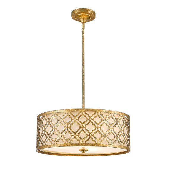 Полилей Arabella 3xE27 Duo-Mount Large Gilded Nola Distressed Gold Ivory Shade Gilded Nola GN-ARABELLA-P-L | Osvetlenieto.bg
