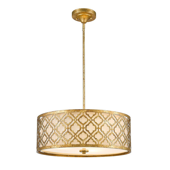 Полилей Arabella 3xE27 Duo-Mount Large Gilded Nola Distressed Gold Ivory Shade Gilded Nola GN-ARABELLA-P-L | Osvetlenieto.bg