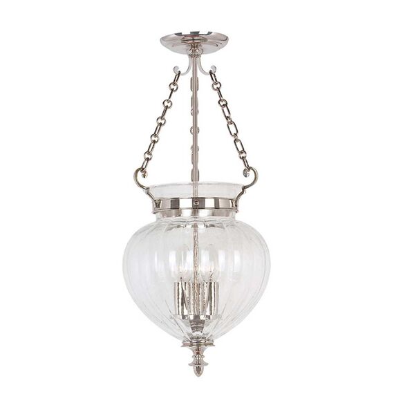 Полилей Finsbury Park 3xE14 Medium Polished Nickel Elstead Lighting FP-P-M-POL-NCKL | Osvetlenieto.bg
