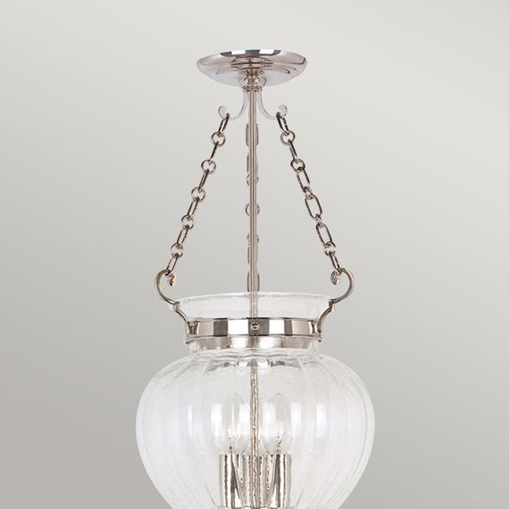 Полилей Finsbury Park 3xE14 Medium Polished Nickel Elstead Lighting FP-P-M-POL-NCKL | Osvetlenieto.bg