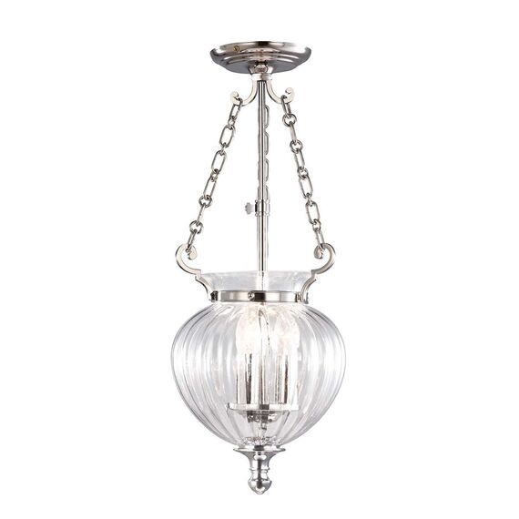 Полилей Finsbury Park 3xE14 small Polished Nickel Elstead Lighting FP-P-S-POL-NCKL | Osvetlenieto.bg