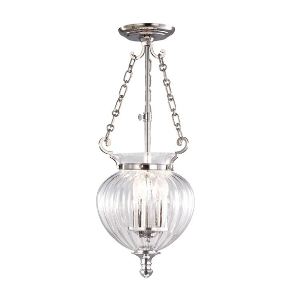 Полилей Finsbury Park 3xE14 small Polished Nickel Elstead Lighting FP-P-S-POL-NCKL | Osvetlenieto.bg