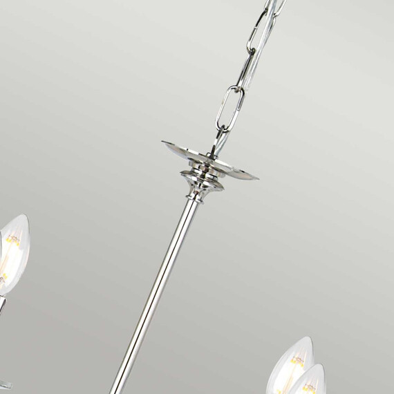 Полилей Finsbury Park 6xE14 Polished Nickel Elstead Lighting FP6-POL-NICKEL | Osvetlenieto.bg
