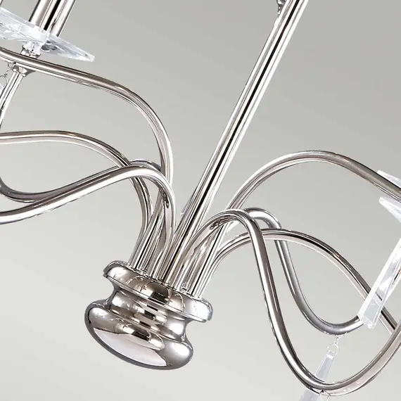 Полилей Finsbury Park 9xE14 Polished Nickel Elstead Lighting FP9-POL-NICKEL | Osvetlenieto.bg