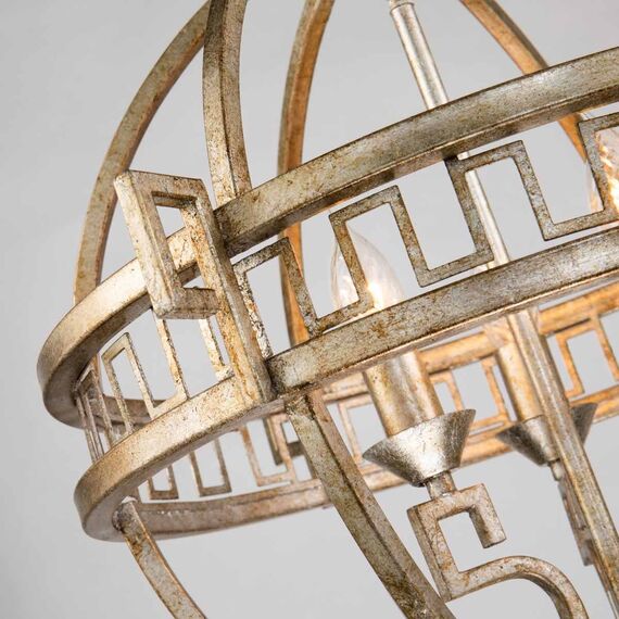 Полилей Lemuria 3xE14 Globe Gilded Nola Distressed Gold Ivory Shade Gilded Nola GN-LEMURIA-3P-A | Osvetlenieto.bg