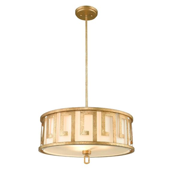 Полилей Lemuria 3xE27 Duo-Mount Large Gilded Nola Distressed Gold Ivory Shade Gilded Nola GN-LEMURIA-P-L | Osvetlenieto.bg