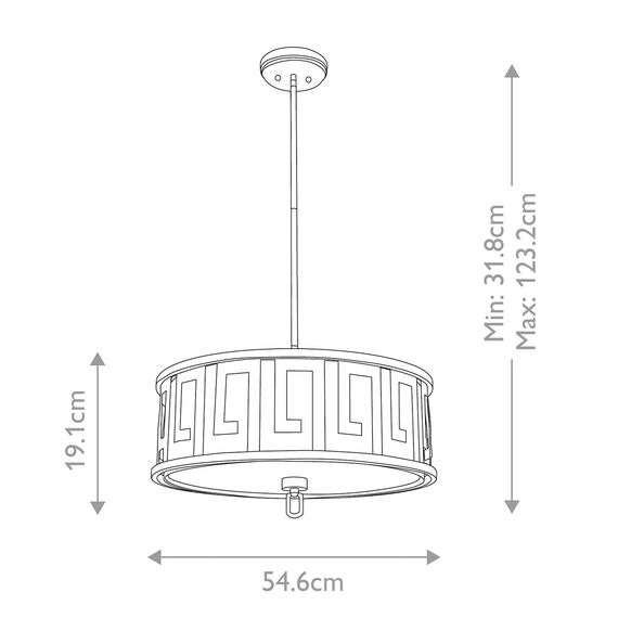 Полилей Lemuria 3xE27 Duo-Mount Large Gilded Nola Distressed Gold Ivory Shade Gilded Nola GN-LEMURIA-P-L | Osvetlenieto.bg