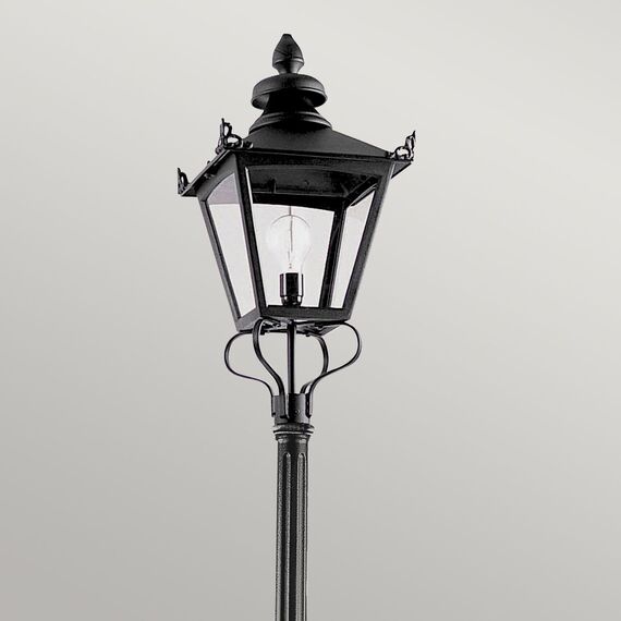 Градински стълб Grampian 1xE27 Black Elstead Lighting GP1-BLACK | Osvetlenieto.bg